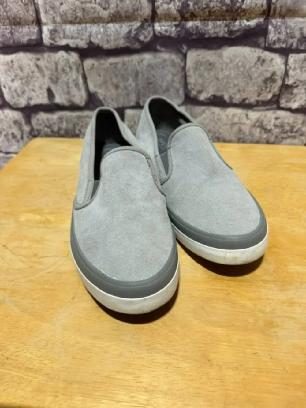 Sperry Top Sider Gray Slip On Flats Size 8
